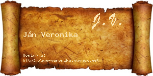 Ján Veronika névjegykártya